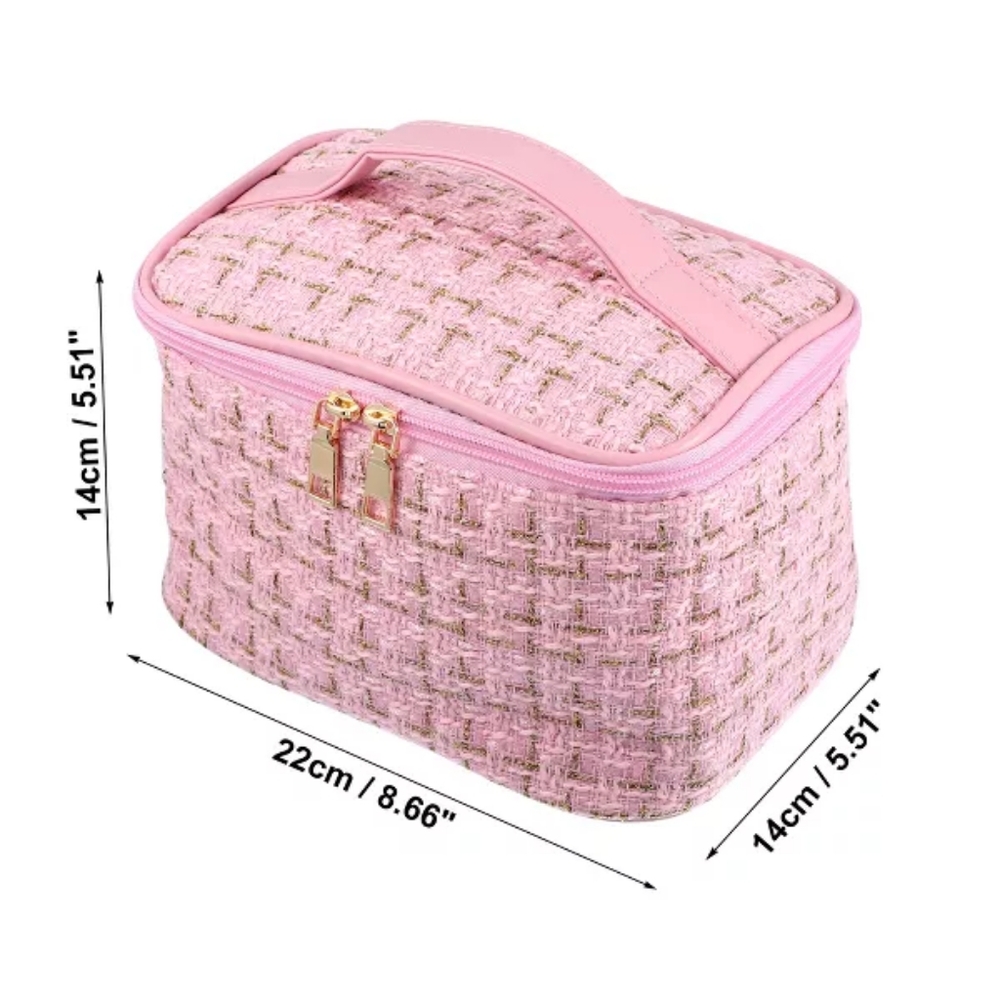 Tweed Makeup Travel Case ✨️